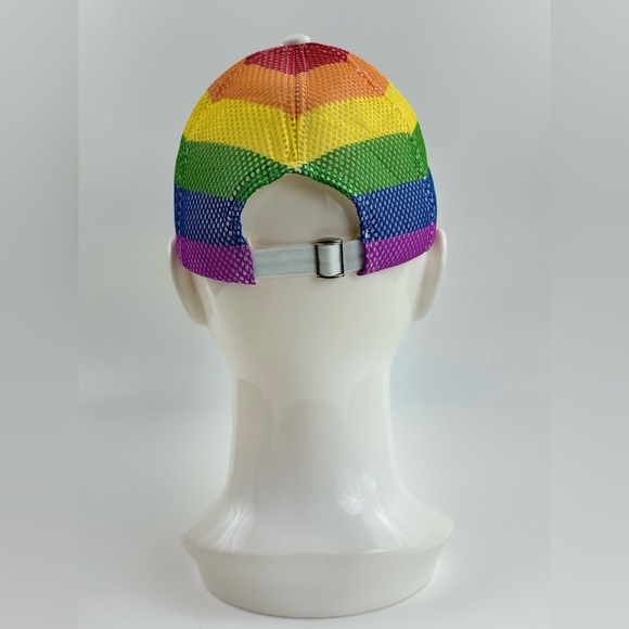 St. Louis Cardinals Gray Rainbow Mesh Back, Adjustable Vented Pride Unisex Cap - Picture 4 of 8